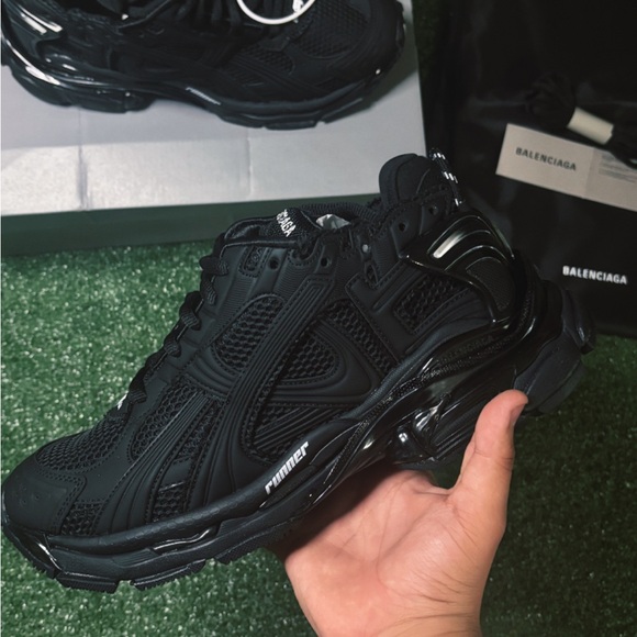Balenciaga Black Runner Sneakers - Picture 1 of 2